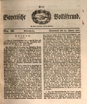 Der bayerische Volksfreund Samstag 28. Januar 1837