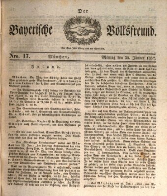 Der bayerische Volksfreund Montag 30. Januar 1837