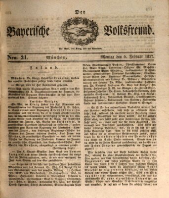 Der bayerische Volksfreund Montag 6. Februar 1837