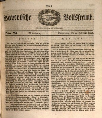 Der bayerische Volksfreund Donnerstag 9. Februar 1837