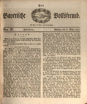 Der bayerische Volksfreund Montag 6. März 1837