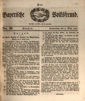 Der bayerische Volksfreund Donnerstag 9. März 1837