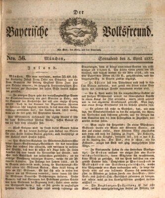 Der bayerische Volksfreund Samstag 8. April 1837