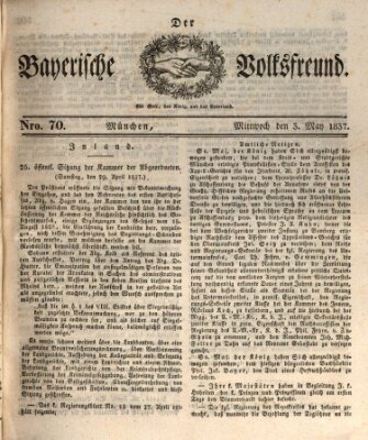 Der bayerische Volksfreund Mittwoch 3. Mai 1837