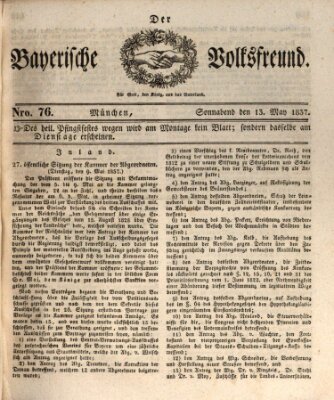 Der bayerische Volksfreund Samstag 13. Mai 1837