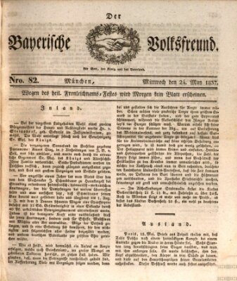 Der bayerische Volksfreund Mittwoch 24. Mai 1837