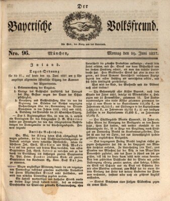 Der bayerische Volksfreund Montag 19. Juni 1837