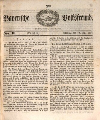 Der bayerische Volksfreund Montag 17. Juli 1837