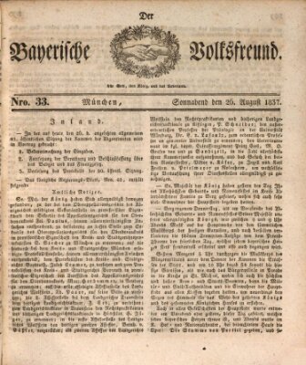 Der bayerische Volksfreund Samstag 26. August 1837