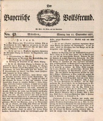 Der bayerische Volksfreund Montag 11. September 1837