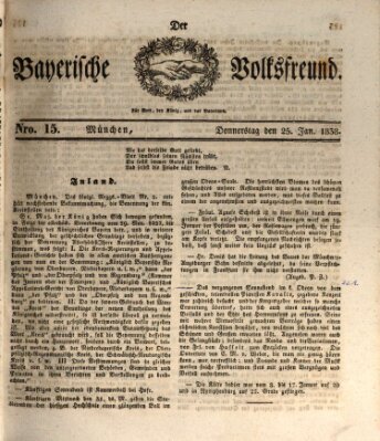 Der bayerische Volksfreund Donnerstag 25. Januar 1838