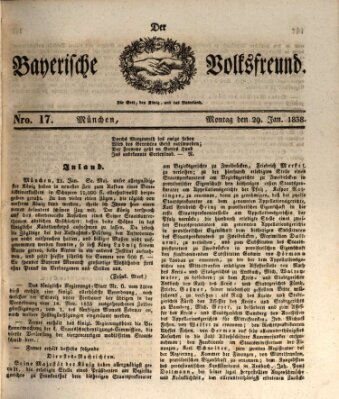 Der bayerische Volksfreund Montag 29. Januar 1838