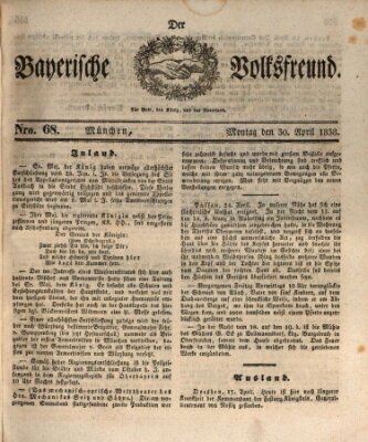 Der bayerische Volksfreund Montag 30. April 1838