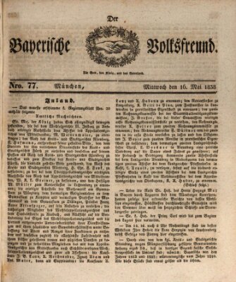 Der bayerische Volksfreund Mittwoch 16. Mai 1838