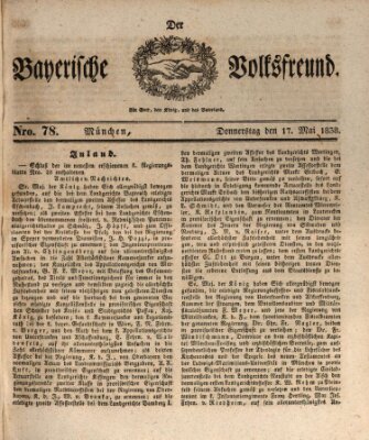 Der bayerische Volksfreund Donnerstag 17. Mai 1838