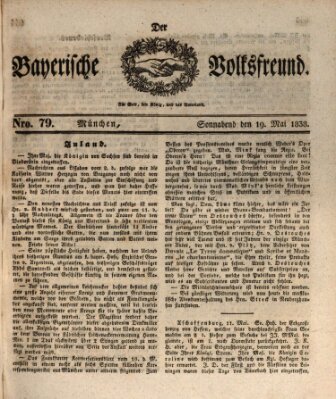 Der bayerische Volksfreund Samstag 19. Mai 1838