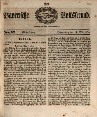 Der bayerische Volksfreund Donnerstag 24. Mai 1838
