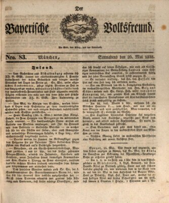 Der bayerische Volksfreund Samstag 26. Mai 1838