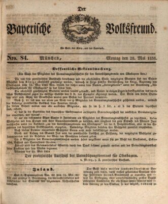 Der bayerische Volksfreund Montag 28. Mai 1838