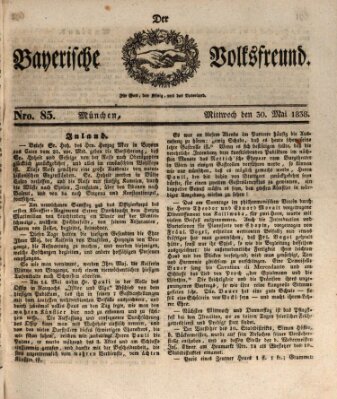 Der bayerische Volksfreund Mittwoch 30. Mai 1838