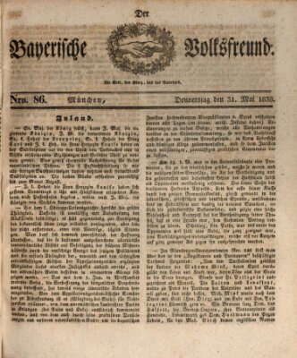 Der bayerische Volksfreund Donnerstag 31. Mai 1838