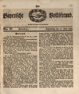 Der bayerische Volksfreund Donnerstag 21. Juni 1838