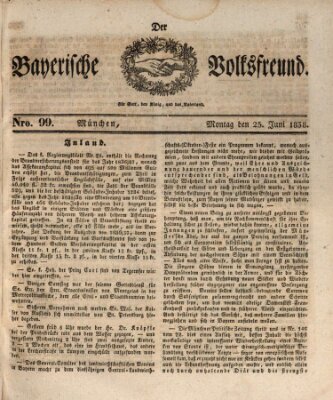 Der bayerische Volksfreund Montag 25. Juni 1838