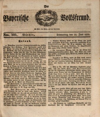 Der bayerische Volksfreund Donnerstag 28. Juni 1838