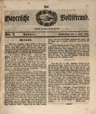 Der bayerische Volksfreund Donnerstag 5. Juli 1838