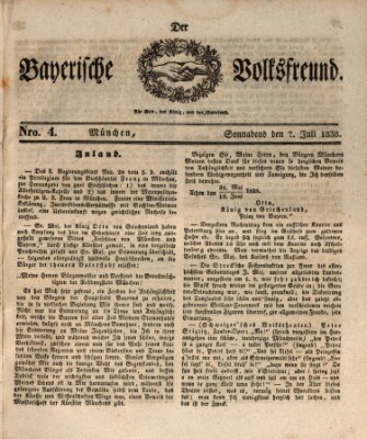Der bayerische Volksfreund Samstag 7. Juli 1838