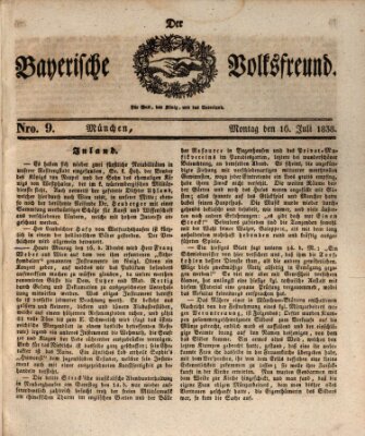 Der bayerische Volksfreund Montag 16. Juli 1838