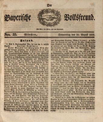 Der bayerische Volksfreund Donnerstag 30. August 1838