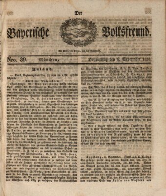 Der bayerische Volksfreund Donnerstag 6. September 1838