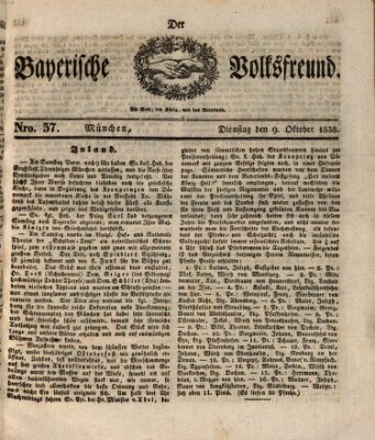 Der bayerische Volksfreund Dienstag 9. Oktober 1838