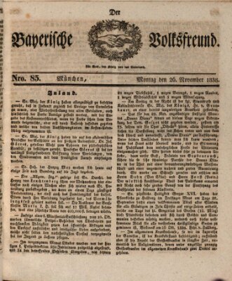 Der bayerische Volksfreund Montag 26. November 1838