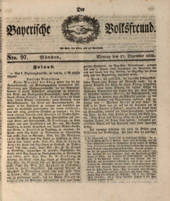 Der bayerische Volksfreund Montag 17. Dezember 1838