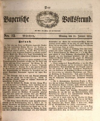 Der bayerische Volksfreund Montag 21. Januar 1839