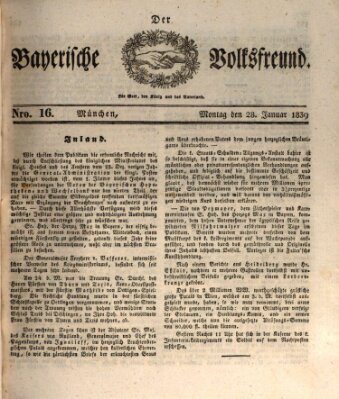 Der bayerische Volksfreund Montag 28. Januar 1839