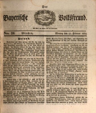 Der bayerische Volksfreund Montag 11. Februar 1839