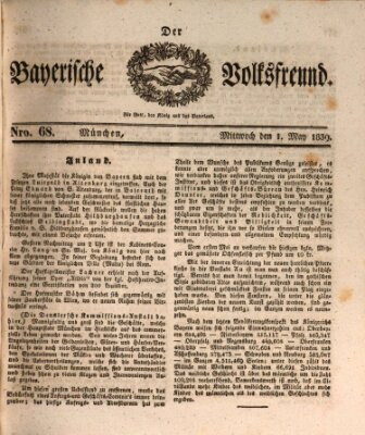 Der bayerische Volksfreund Mittwoch 1. Mai 1839