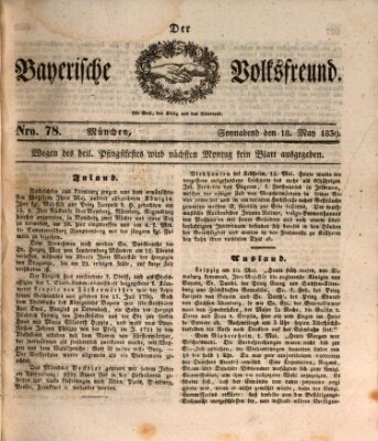 Der bayerische Volksfreund Samstag 18. Mai 1839