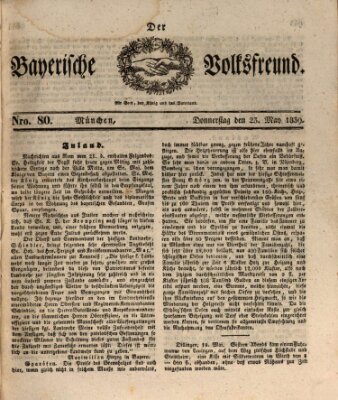 Der bayerische Volksfreund Donnerstag 23. Mai 1839