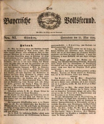 Der bayerische Volksfreund Samstag 25. Mai 1839