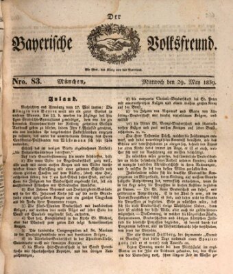 Der bayerische Volksfreund Mittwoch 29. Mai 1839