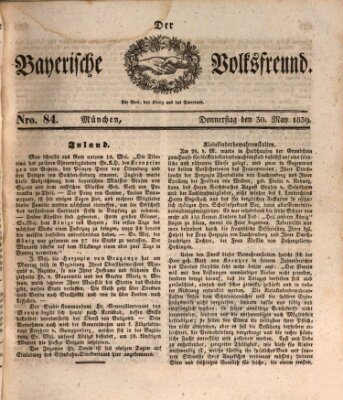 Der bayerische Volksfreund Donnerstag 30. Mai 1839