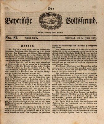 Der bayerische Volksfreund Mittwoch 5. Juni 1839