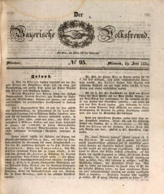 Der bayerische Volksfreund Mittwoch 19. Juni 1839