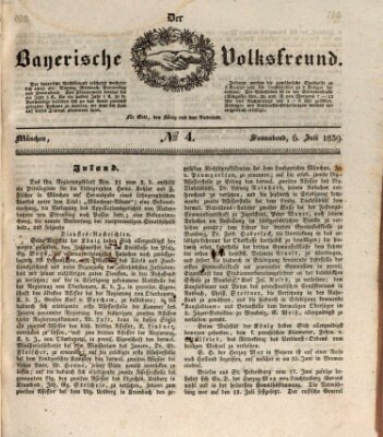 Der bayerische Volksfreund Samstag 6. Juli 1839