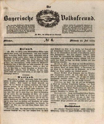 Der bayerische Volksfreund Mittwoch 10. Juli 1839