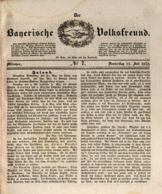 Der bayerische Volksfreund Donnerstag 11. Juli 1839